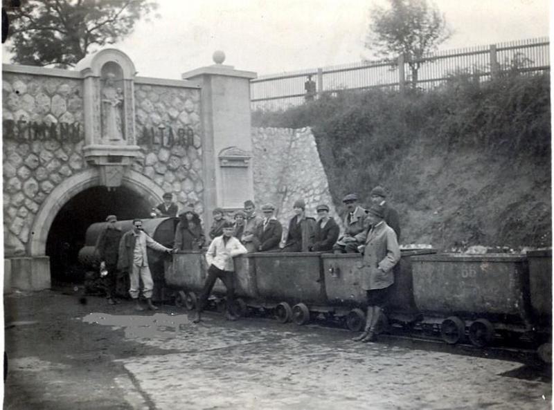 Reimann altáró 1921-ben sűrített levegős mozdonnyal fotó: Korompay Péter gyűjteménye